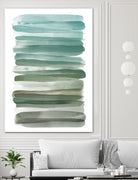 Watercolor Stripes A by THE Studio on GIANT ART - turquoise abstract