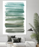 Watercolor Stripes A by THE Studio on GIANT ART - turquoise abstract