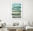 Watercolor Stripes A by THE Studio on GIANT ART - turquoise abstract