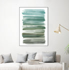 Watercolor Stripes A by THE Studio on GIANT ART - turquoise abstract