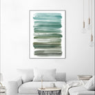 Watercolor Stripes A by THE Studio on GIANT ART - turquoise abstract