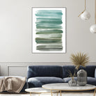 Watercolor Stripes A by THE Studio on GIANT ART - turquoise abstract
