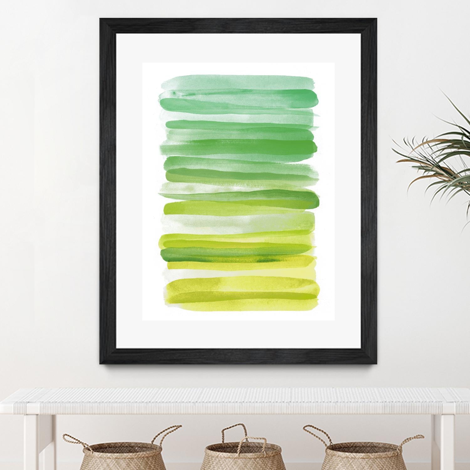 Watercolor Stripes D by THE Studio on GIANT ART - white abstract