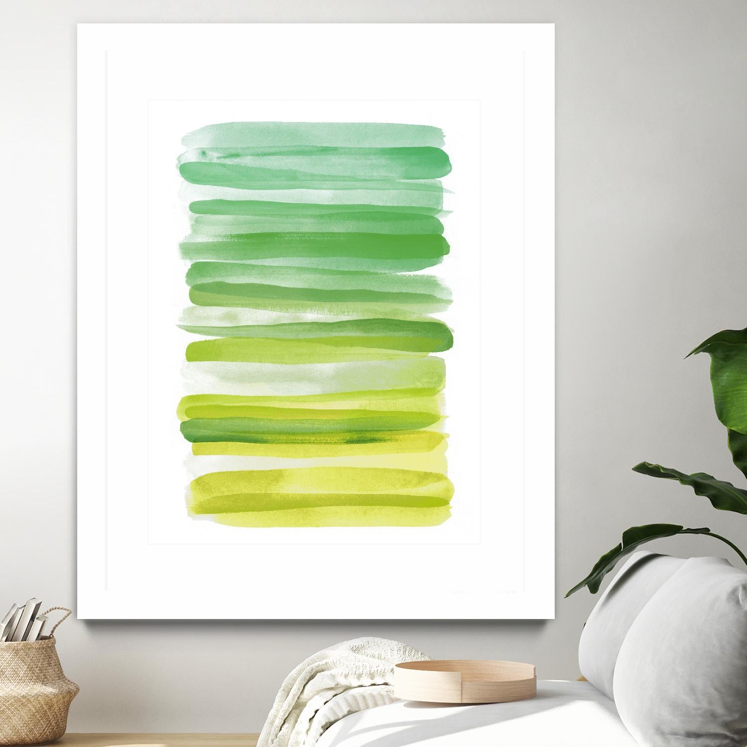 Watercolor Stripes D by THE Studio on GIANT ART - white abstract