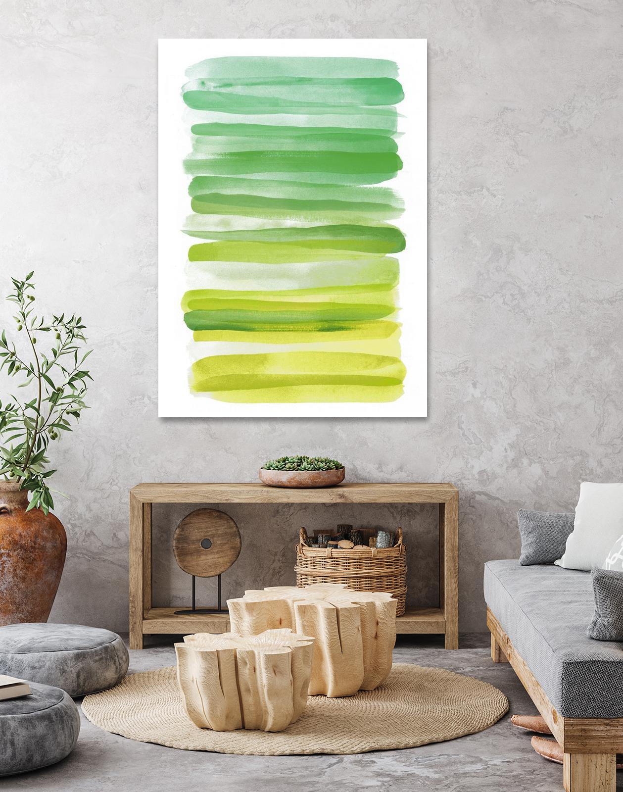 Watercolor Stripes D by THE Studio on GIANT ART - white abstract