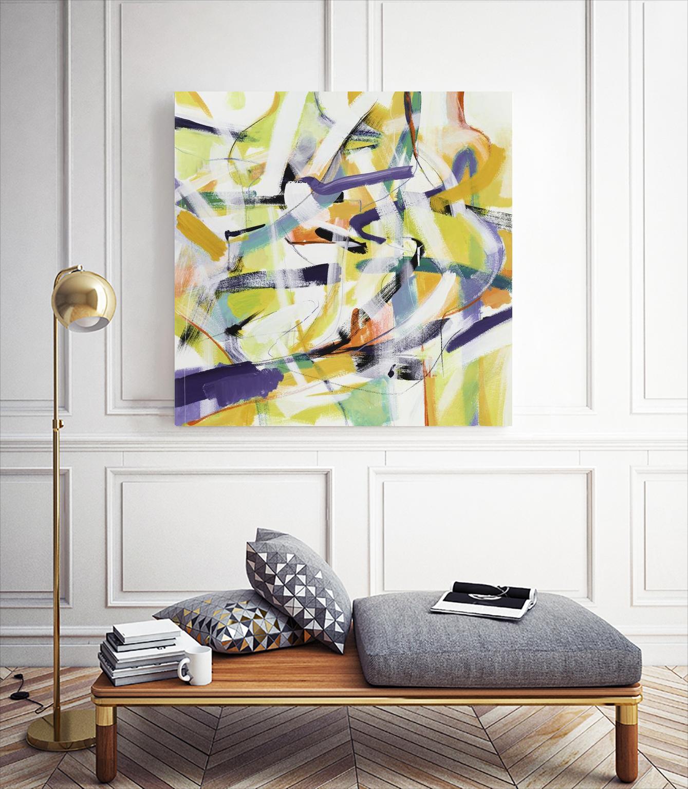 Here and There 4 - Recolor by Akiko Hiromoto on GIANT ART - yellow abstract