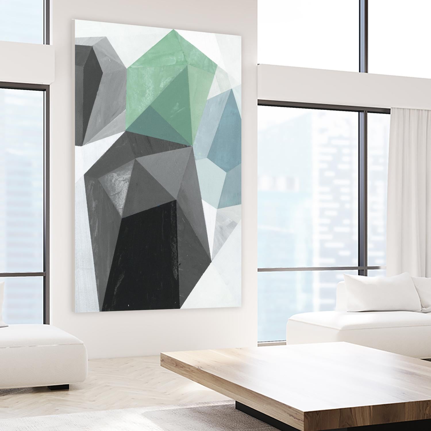 Glass Vase 1 - Recolor by Akiko Hiromoto on GIANT ART - blue abstract