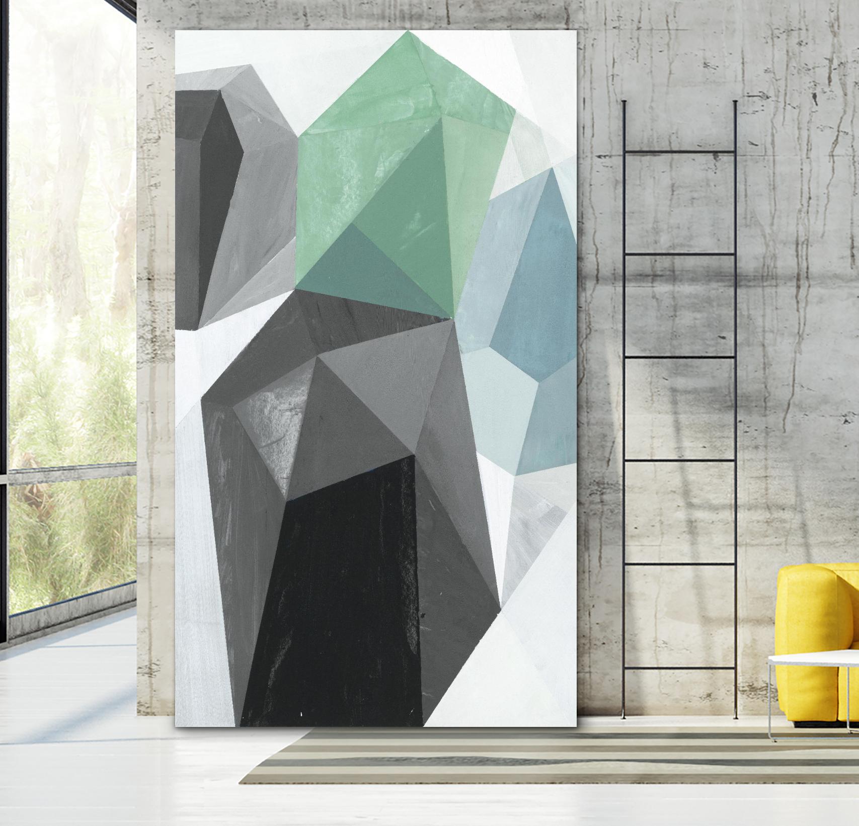 Glass Vase 1 - Recolor by Akiko Hiromoto on GIANT ART - blue abstract