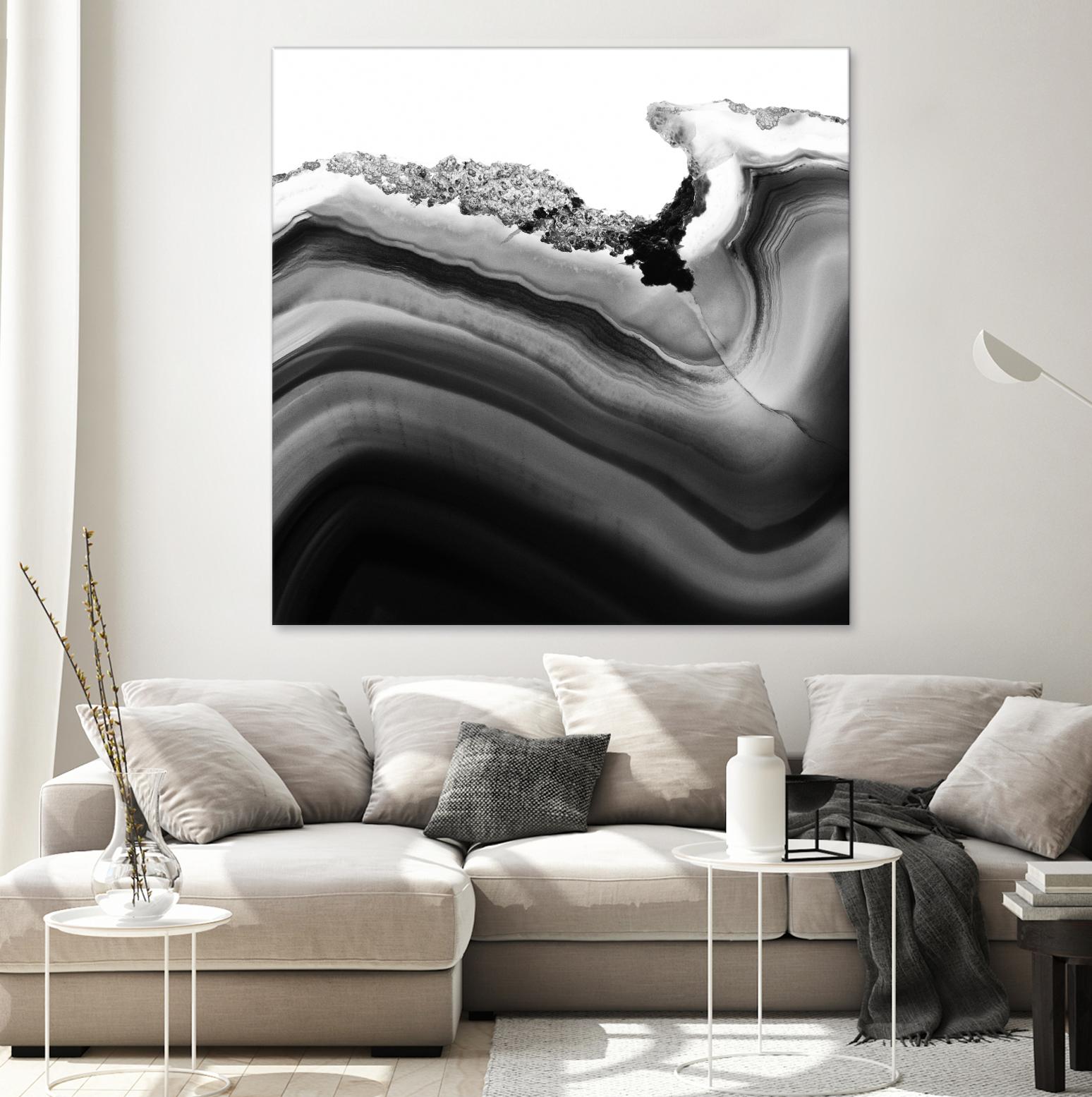 Grey Agate B by THE Studio on GIANT ART - black photo art