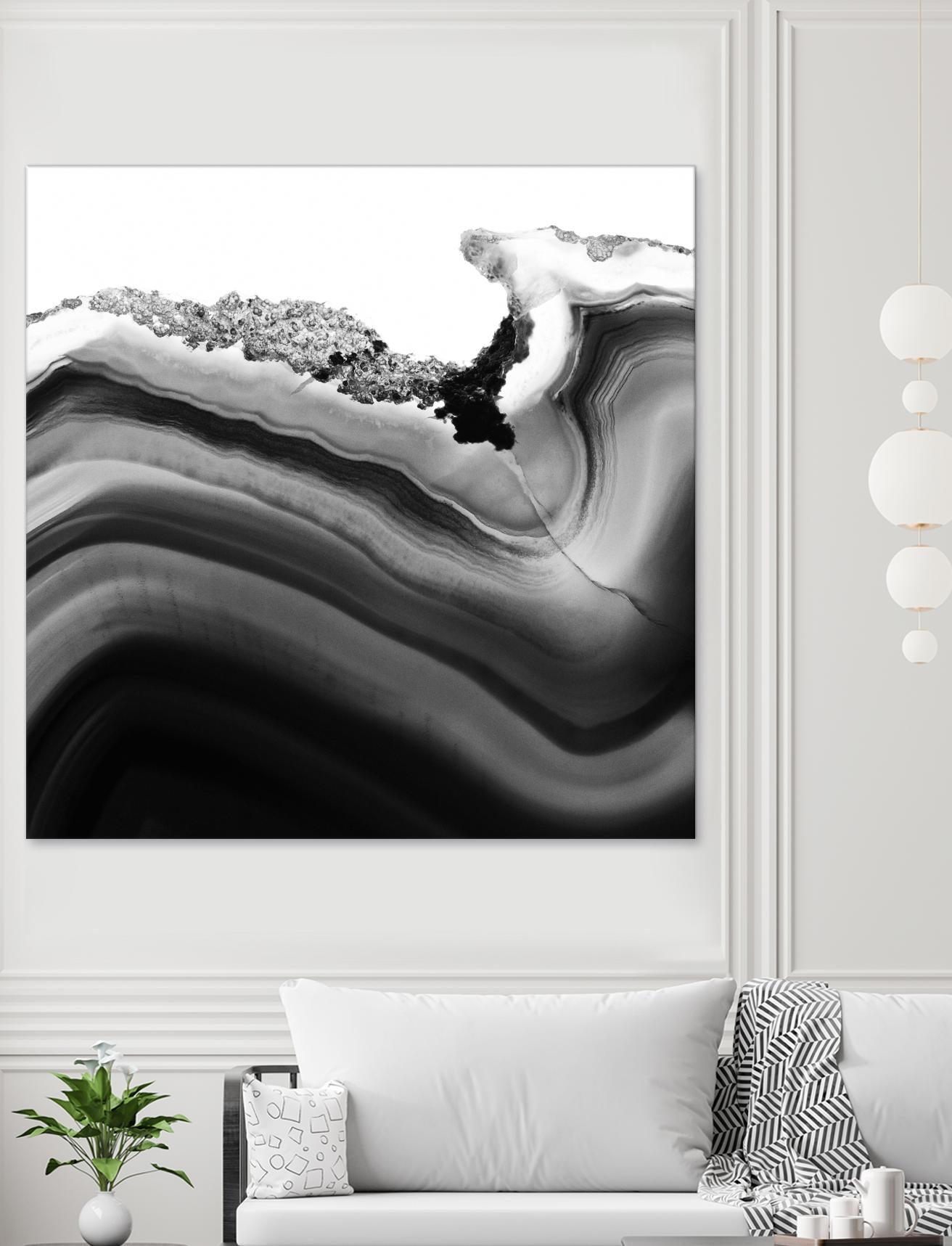 Grey Agate B by THE Studio on GIANT ART - black photo art