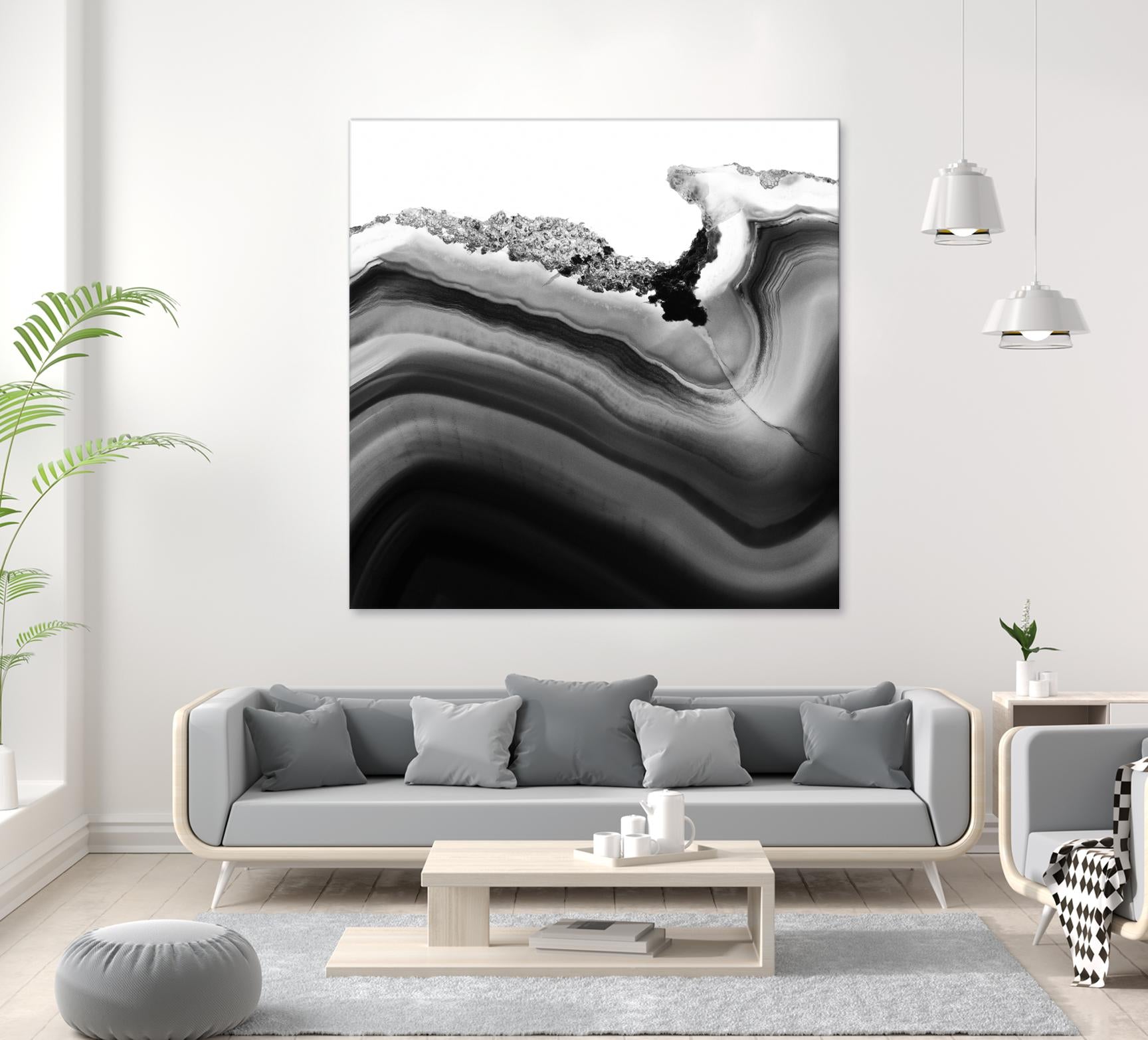 Grey Agate B by THE Studio on GIANT ART - black photo art