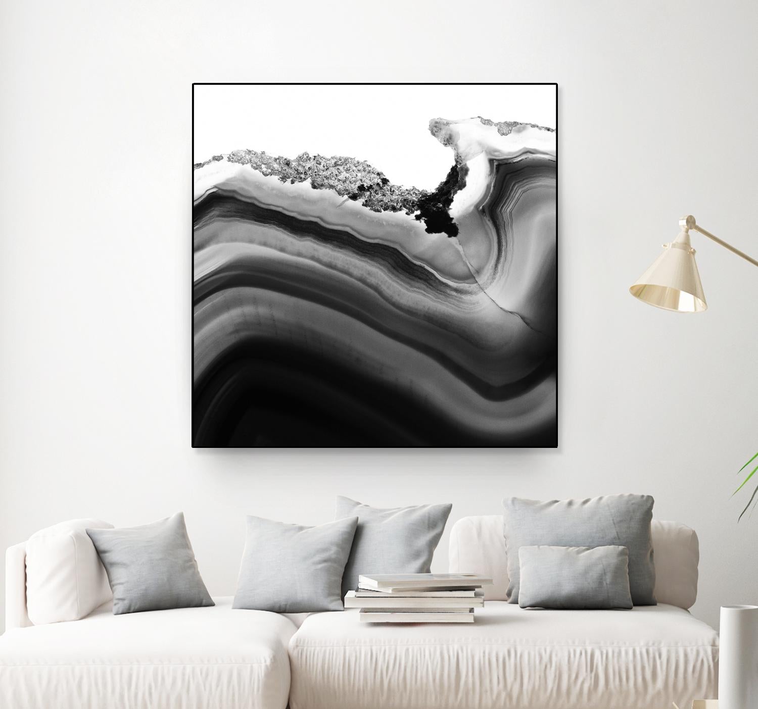 Grey Agate B by THE Studio on GIANT ART - black photo art