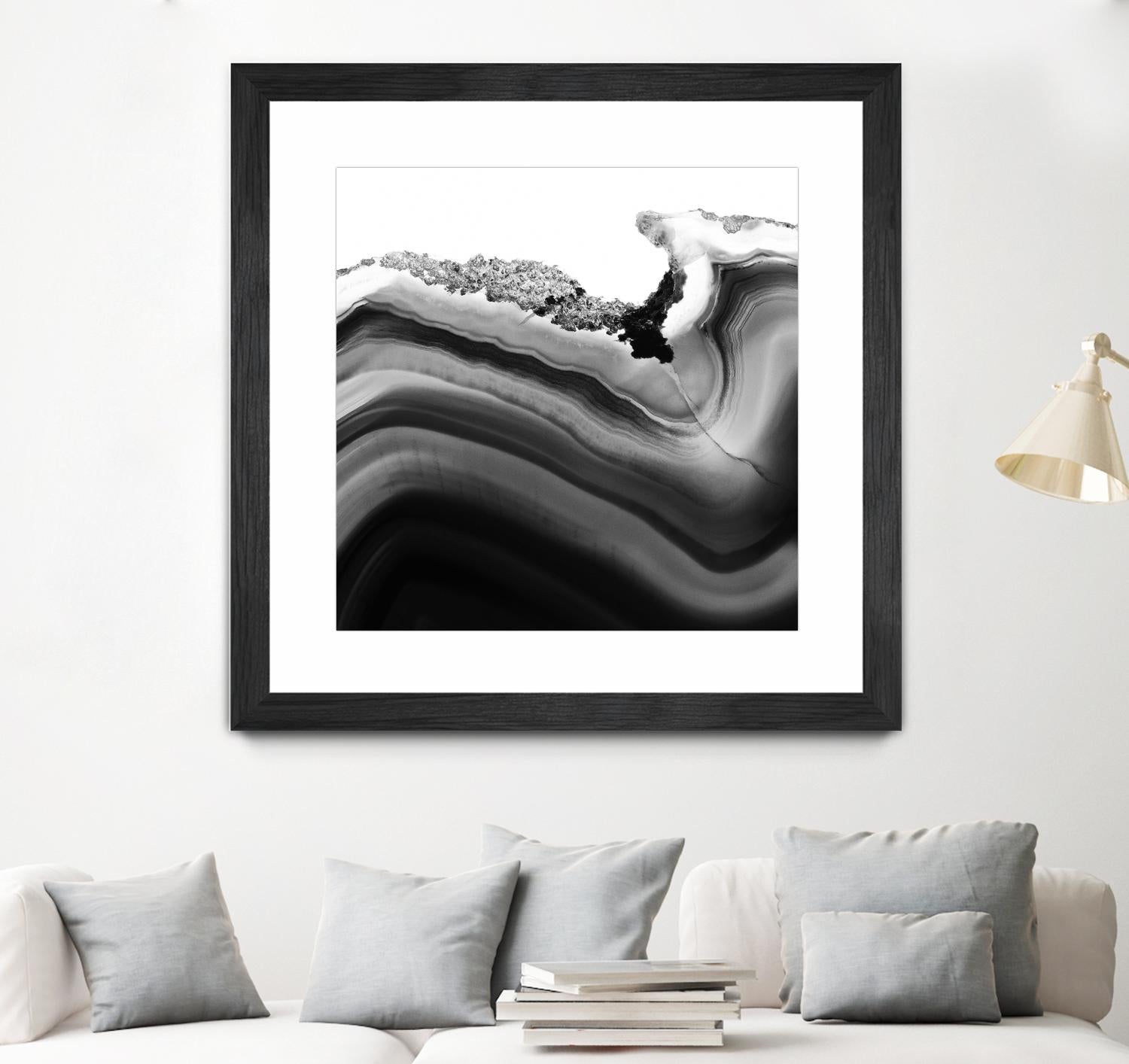 Grey Agate B by THE Studio on GIANT ART - black photo art