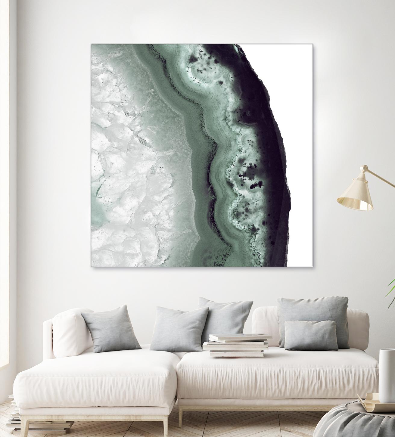 Sage Agate B by THE Studio on GIANT ART - green photo art