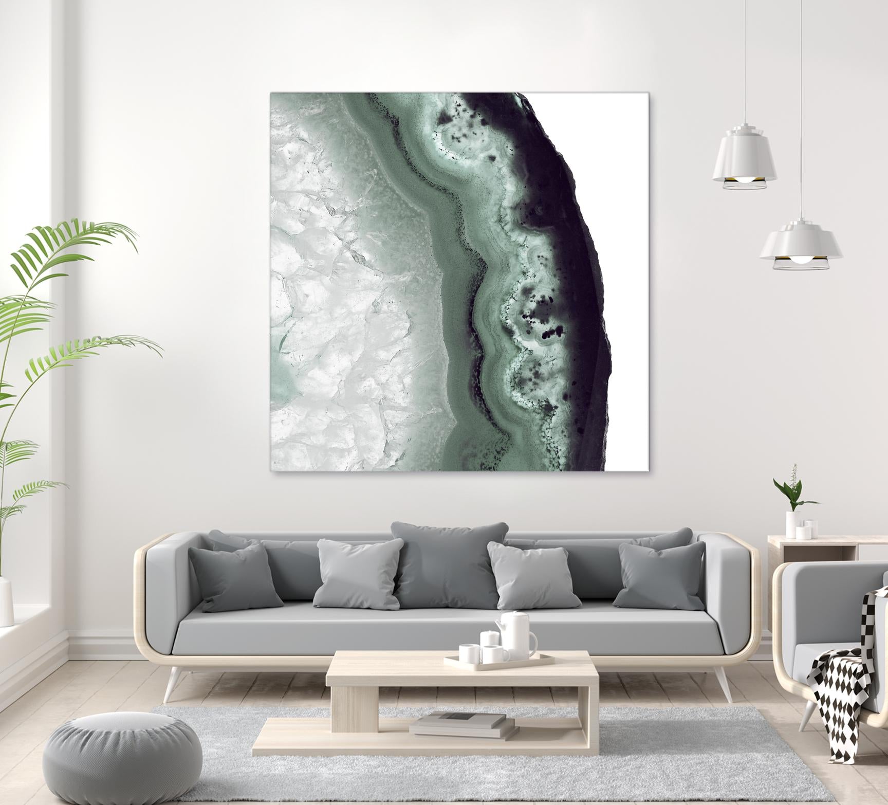 Sage Agate B by THE Studio on GIANT ART - green photo art