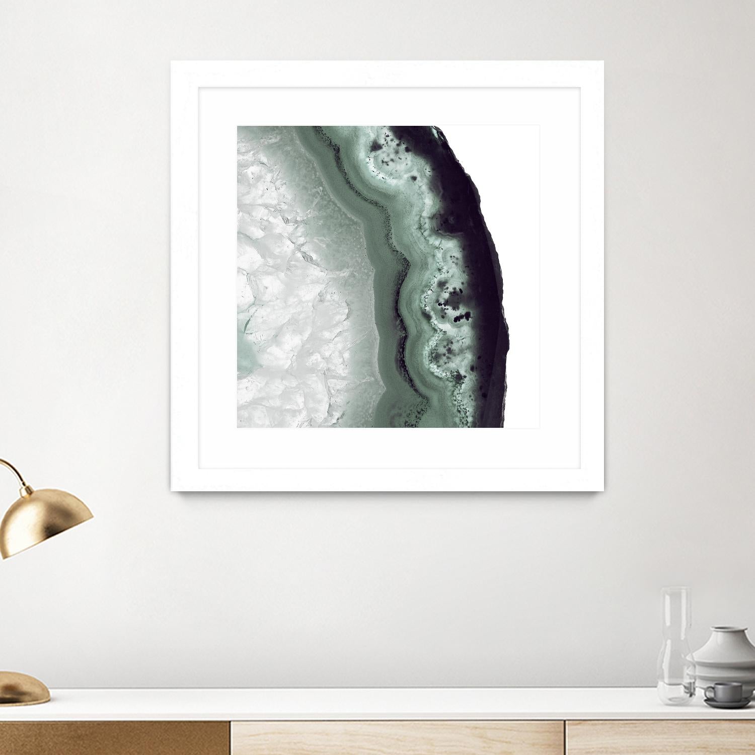 Sage Agate B by THE Studio on GIANT ART - green photo art