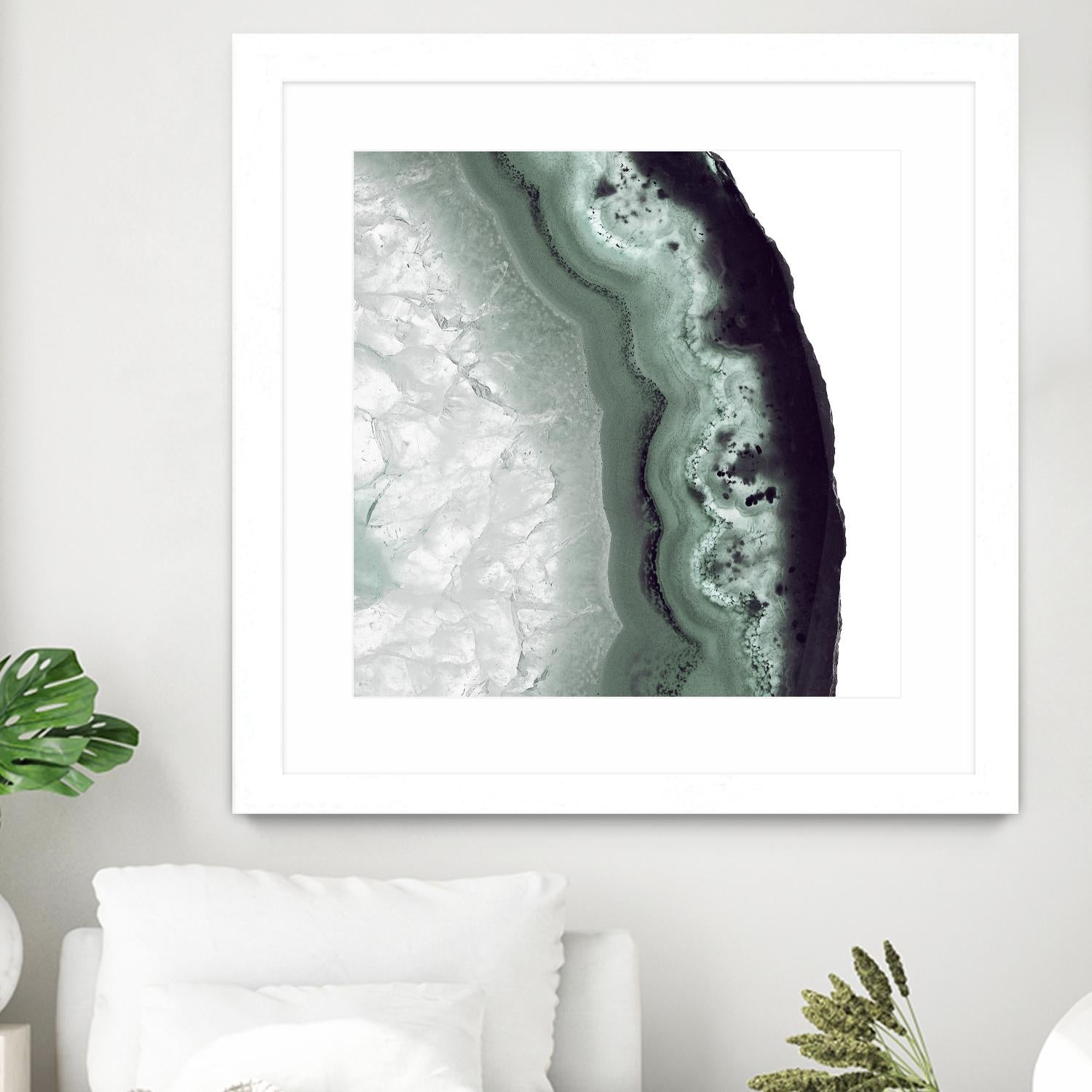 Sage Agate B by THE Studio on GIANT ART - green photo art