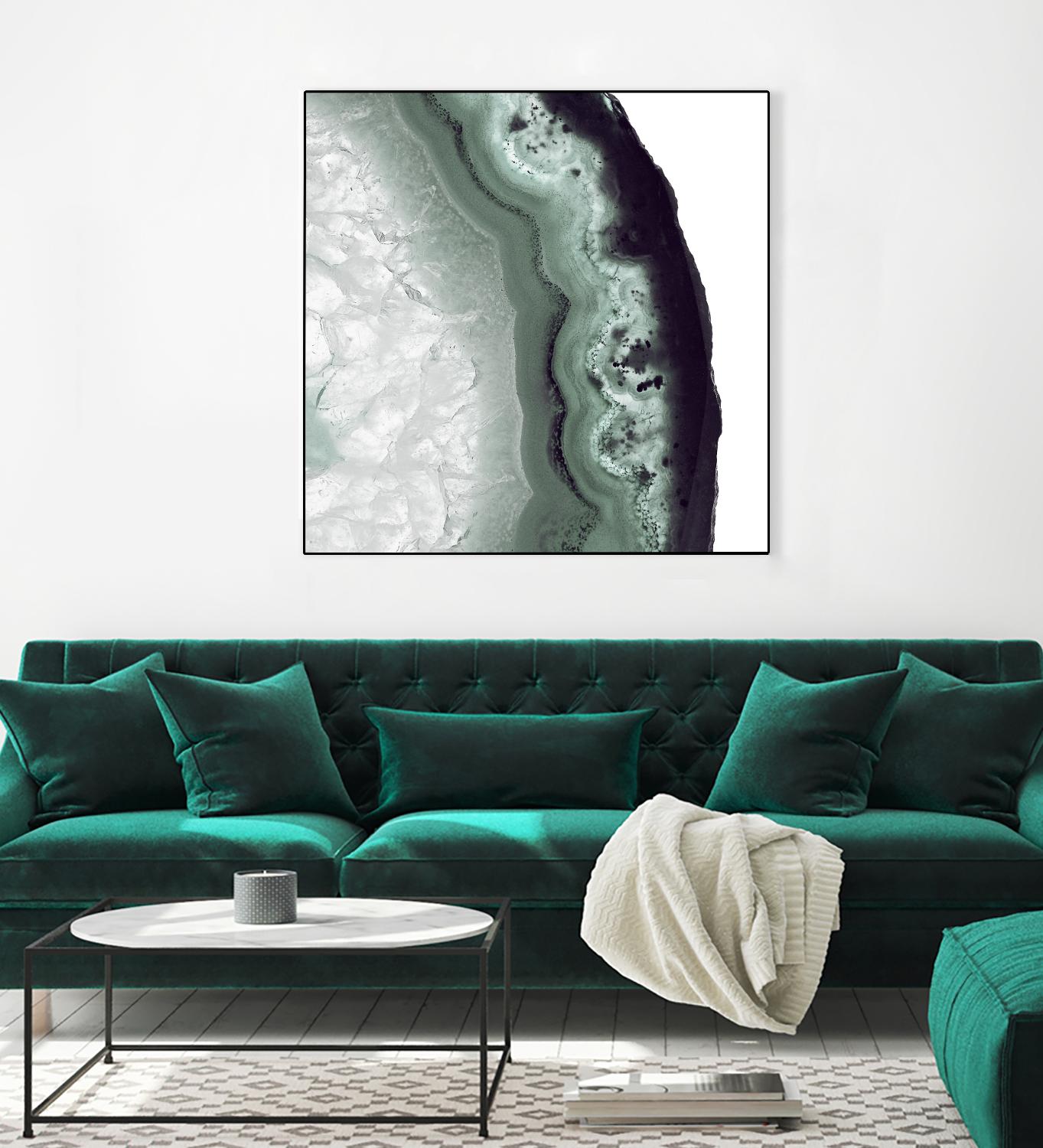 Sage Agate B by THE Studio on GIANT ART - green photo art