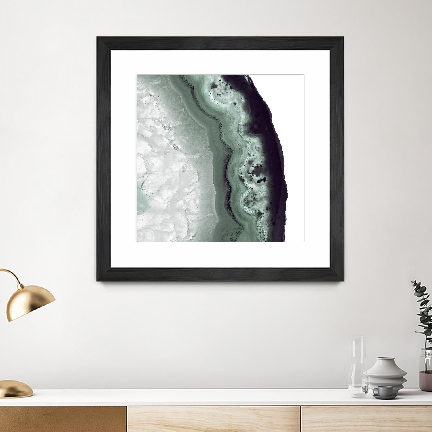 Sage Agate B by THE Studio on GIANT ART - green photo art