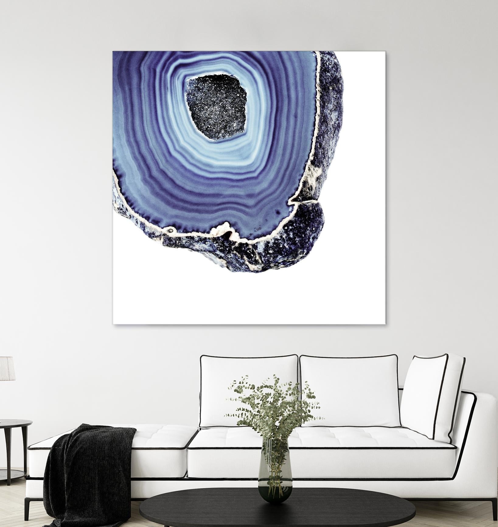 Indigo Agate C by THE Studio on GIANT ART - white abstract