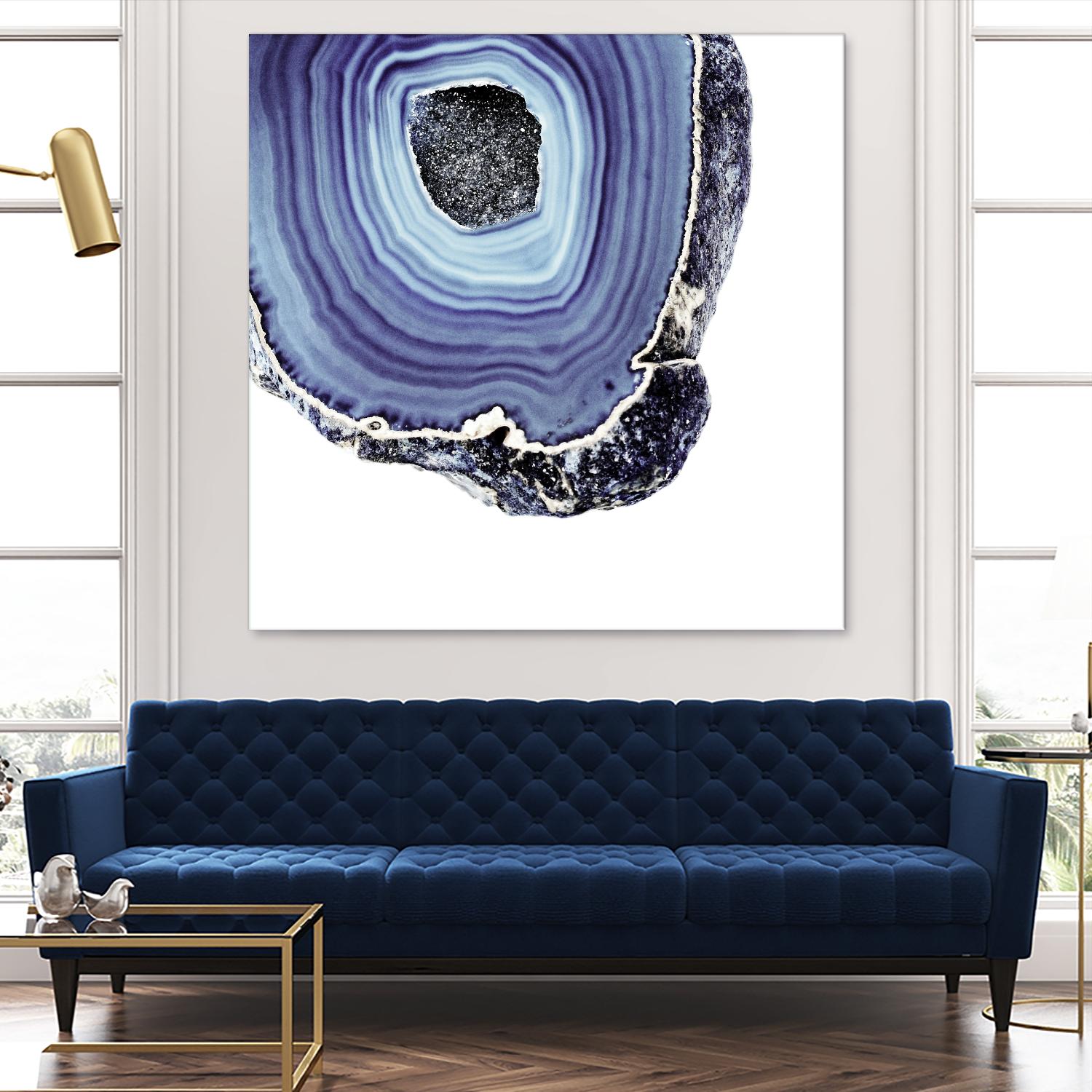 Indigo Agate C by THE Studio on GIANT ART - white abstract