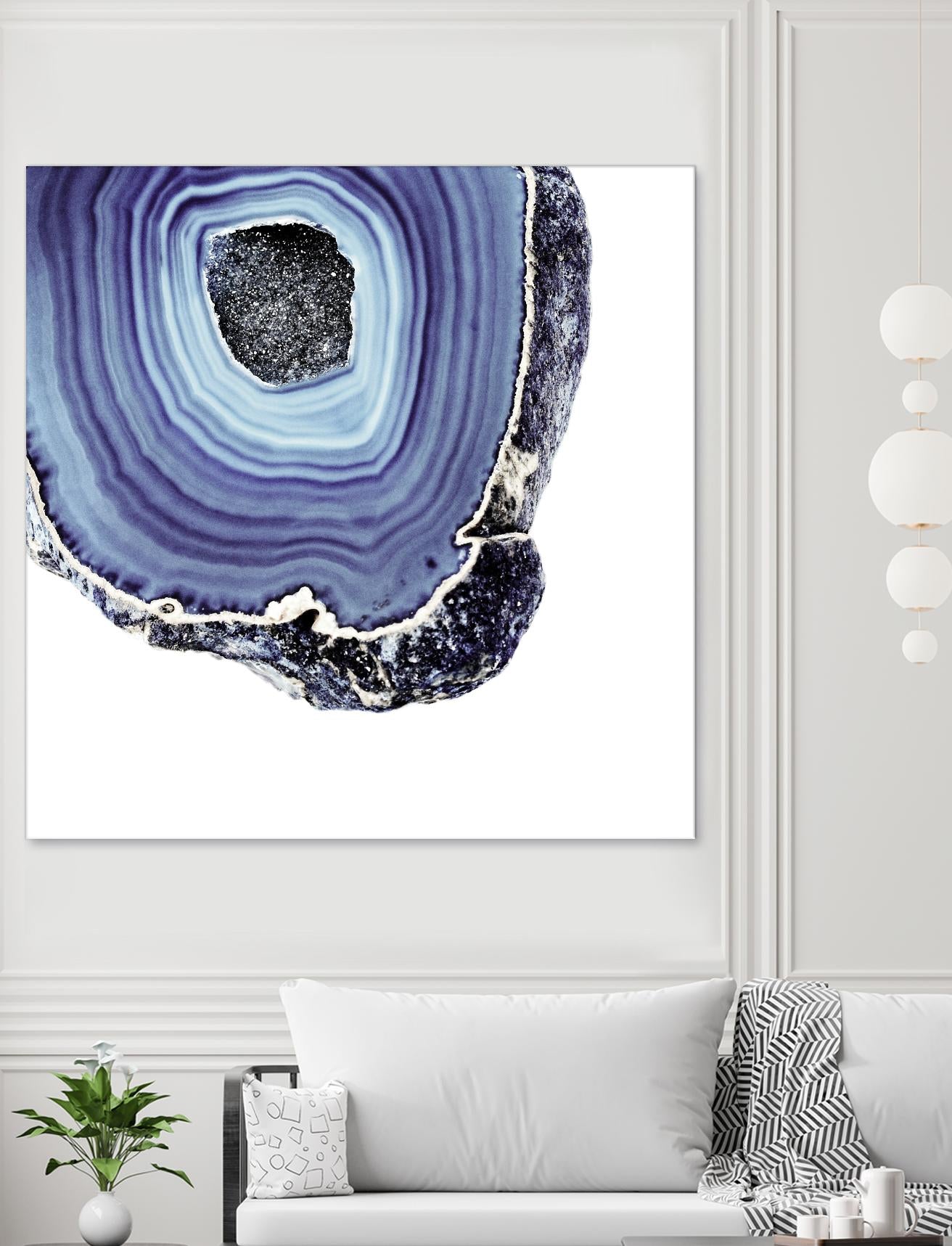 Indigo Agate C by THE Studio on GIANT ART - white abstract