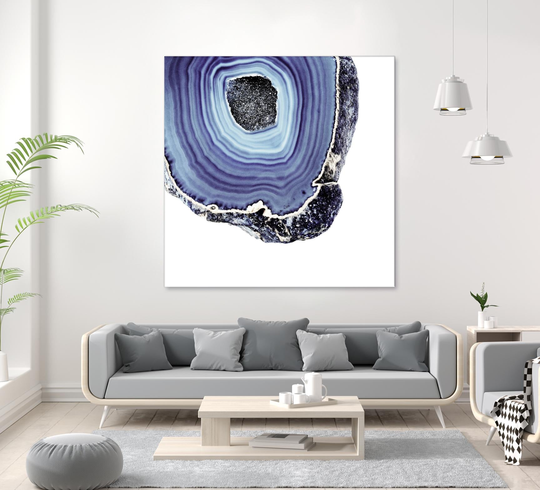 Indigo Agate C by THE Studio on GIANT ART - white abstract