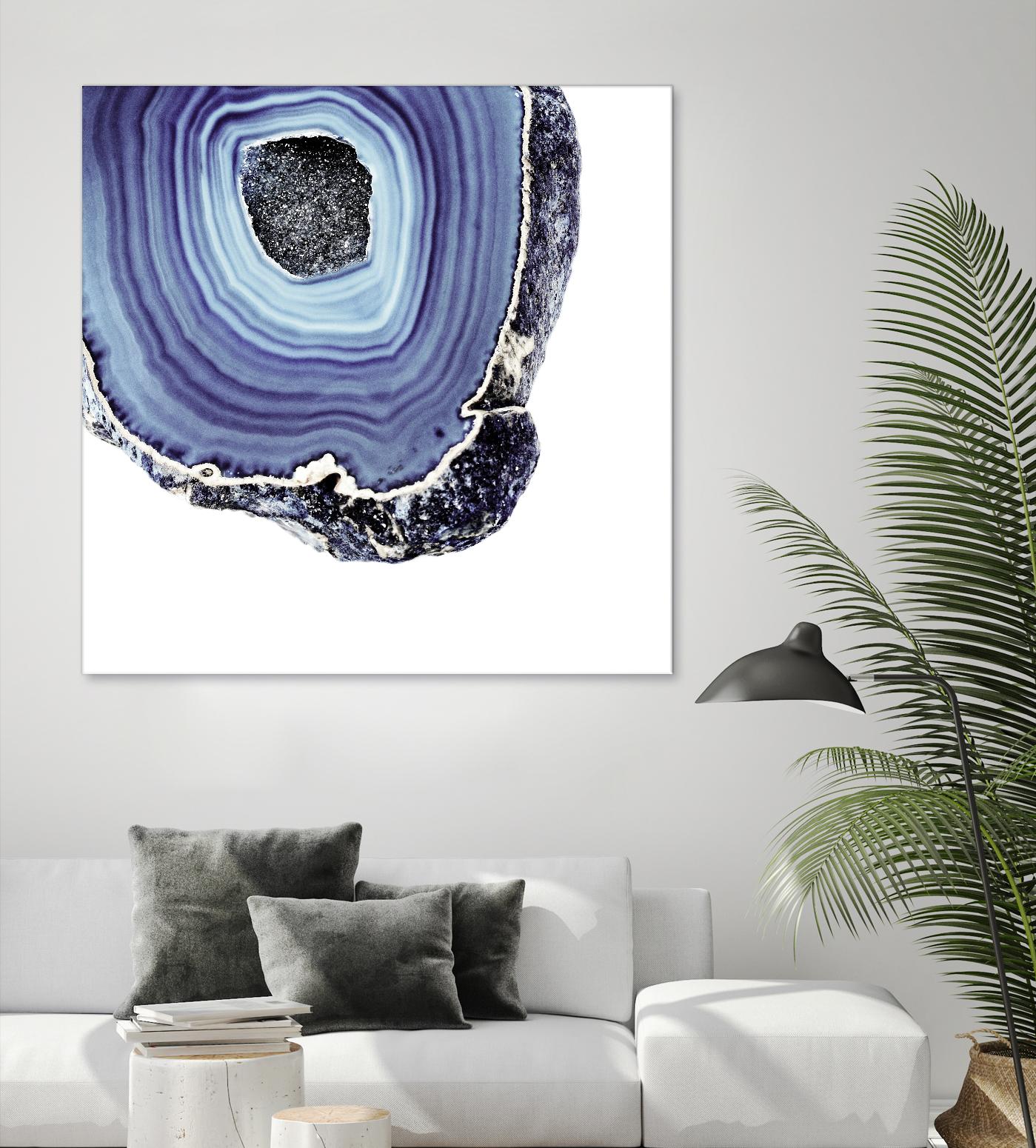 Indigo Agate C by THE Studio on GIANT ART - white abstract
