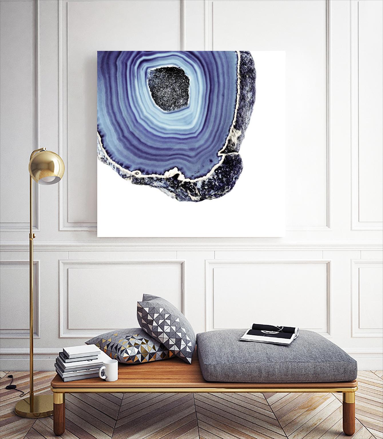 Indigo Agate C by THE Studio on GIANT ART - white abstract