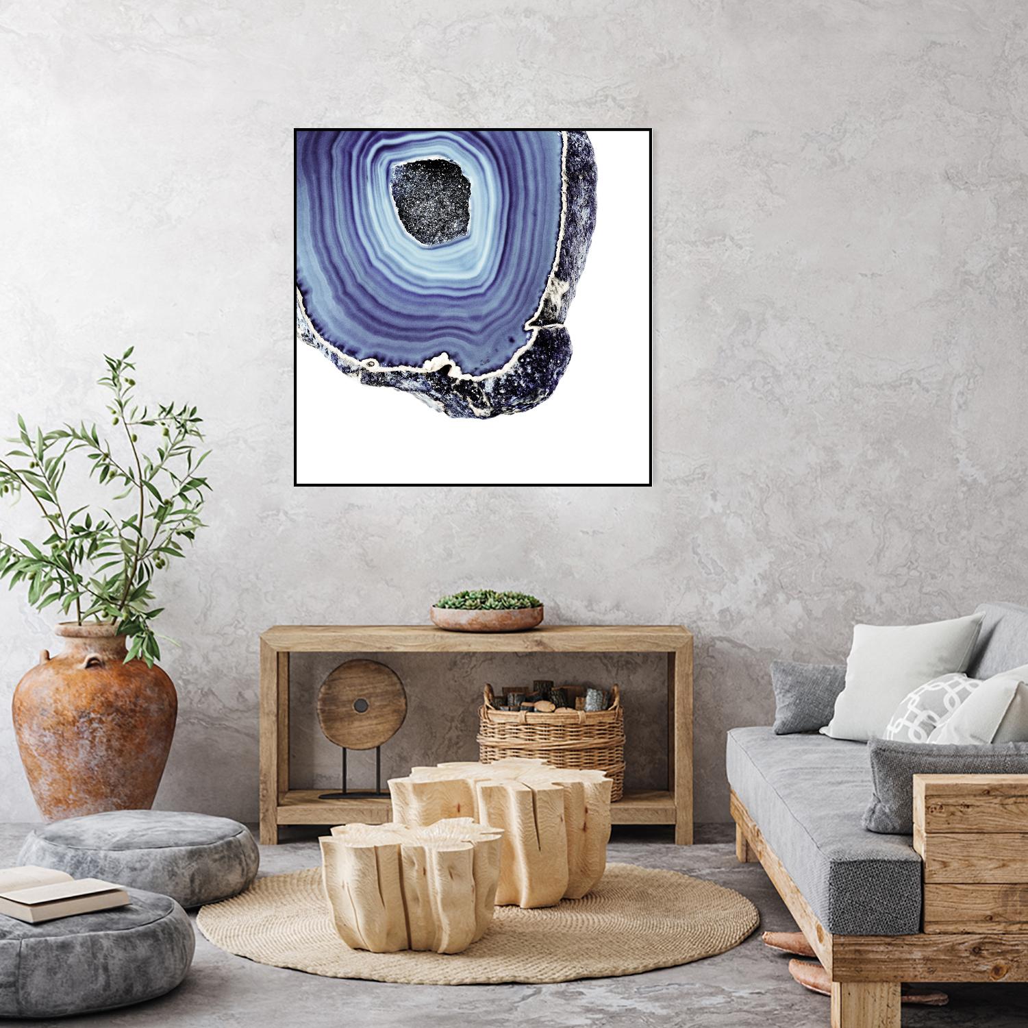 Indigo Agate C by THE Studio on GIANT ART - white abstract