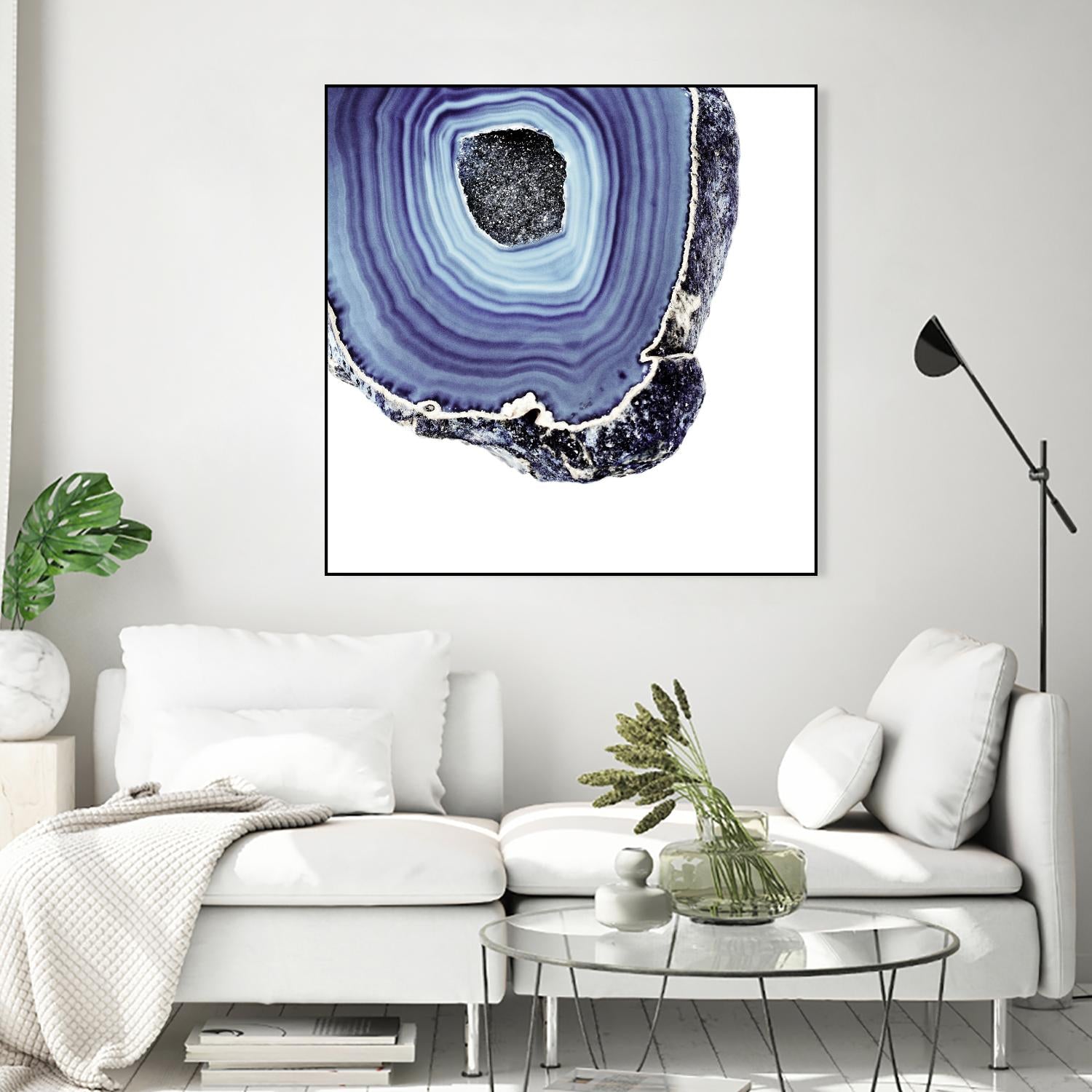 Indigo Agate C by THE Studio on GIANT ART - white abstract