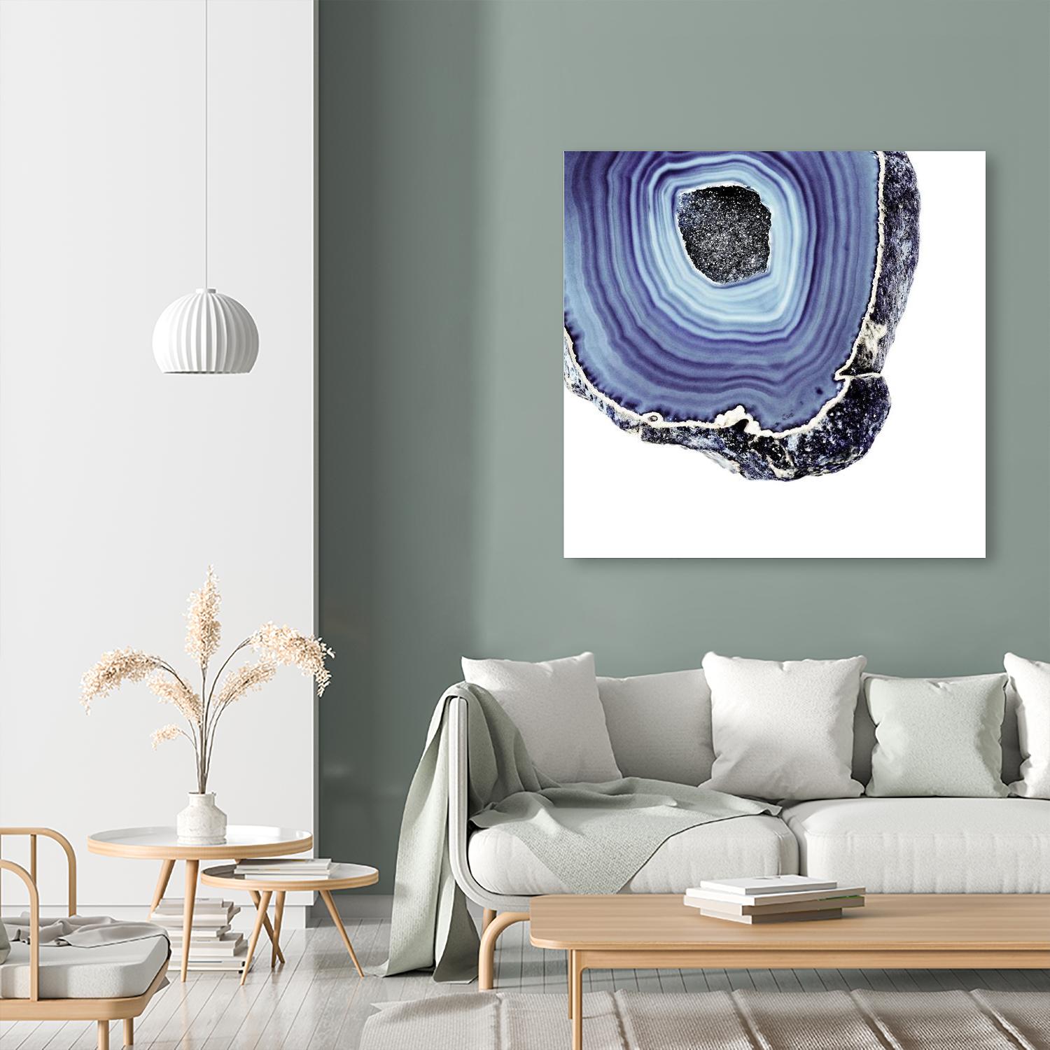 Indigo Agate C by THE Studio on GIANT ART - white abstract