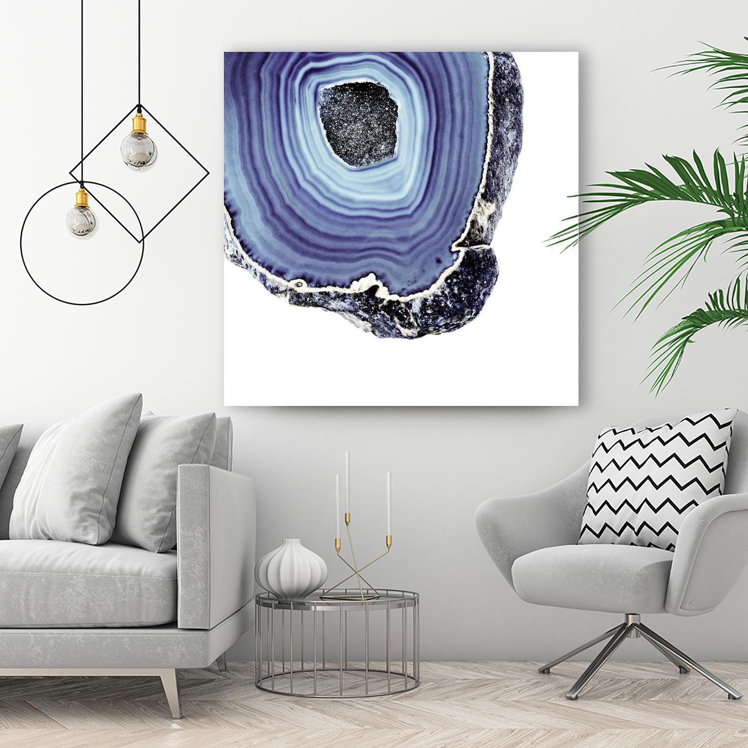 Indigo Agate C by THE Studio on GIANT ART - white abstract