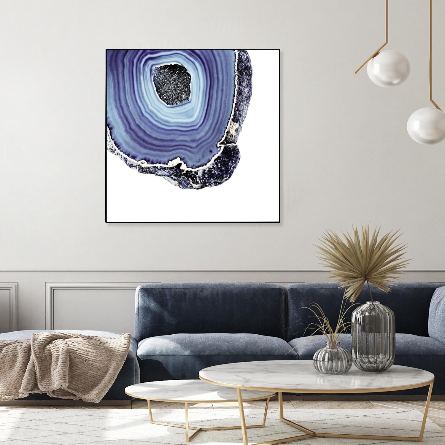 Indigo Agate C by THE Studio on GIANT ART - white abstract