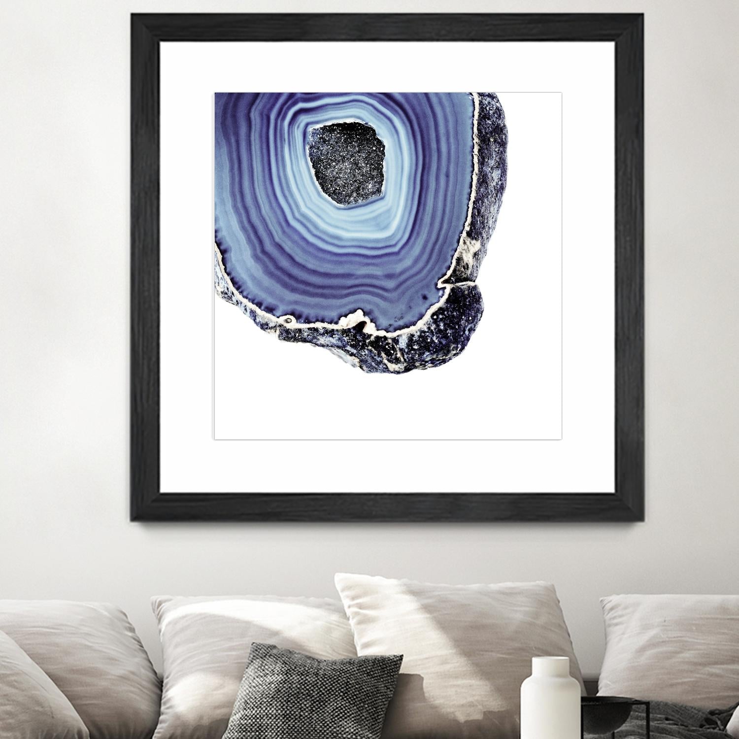 Indigo Agate C by THE Studio on GIANT ART - white abstract
