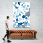 Butterfly Dance in Blue B by Allyson Fukushima on GIANT ART - white abstract