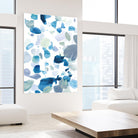 Butterfly Dance in Blue B by Allyson Fukushima on GIANT ART - white abstract
