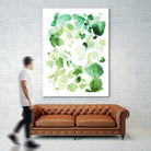Butterfly Dance in Green C by Allyson Fukushima on GIANT ART - white abstract