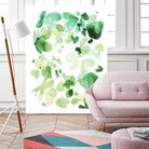 Butterfly Dance in Green C by Allyson Fukushima on GIANT ART - white abstract