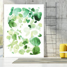 Butterfly Dance in Green C by Allyson Fukushima on GIANT ART - white abstract