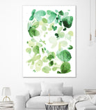 Butterfly Dance in Green C by Allyson Fukushima on GIANT ART - white abstract