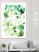 Butterfly Dance in Green C by Allyson Fukushima on GIANT ART - white abstract