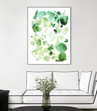 Butterfly Dance in Green C by Allyson Fukushima on GIANT ART - white abstract