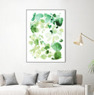 Butterfly Dance in Green C by Allyson Fukushima on GIANT ART - white abstract