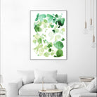 Butterfly Dance in Green C by Allyson Fukushima on GIANT ART - white abstract