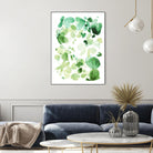 Butterfly Dance in Green C by Allyson Fukushima on GIANT ART - white abstract