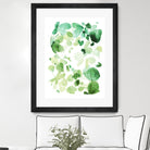 Butterfly Dance in Green C by Allyson Fukushima on GIANT ART - white abstract