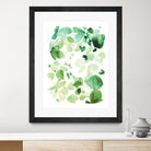 Butterfly Dance in Green C by Allyson Fukushima on GIANT ART - white abstract