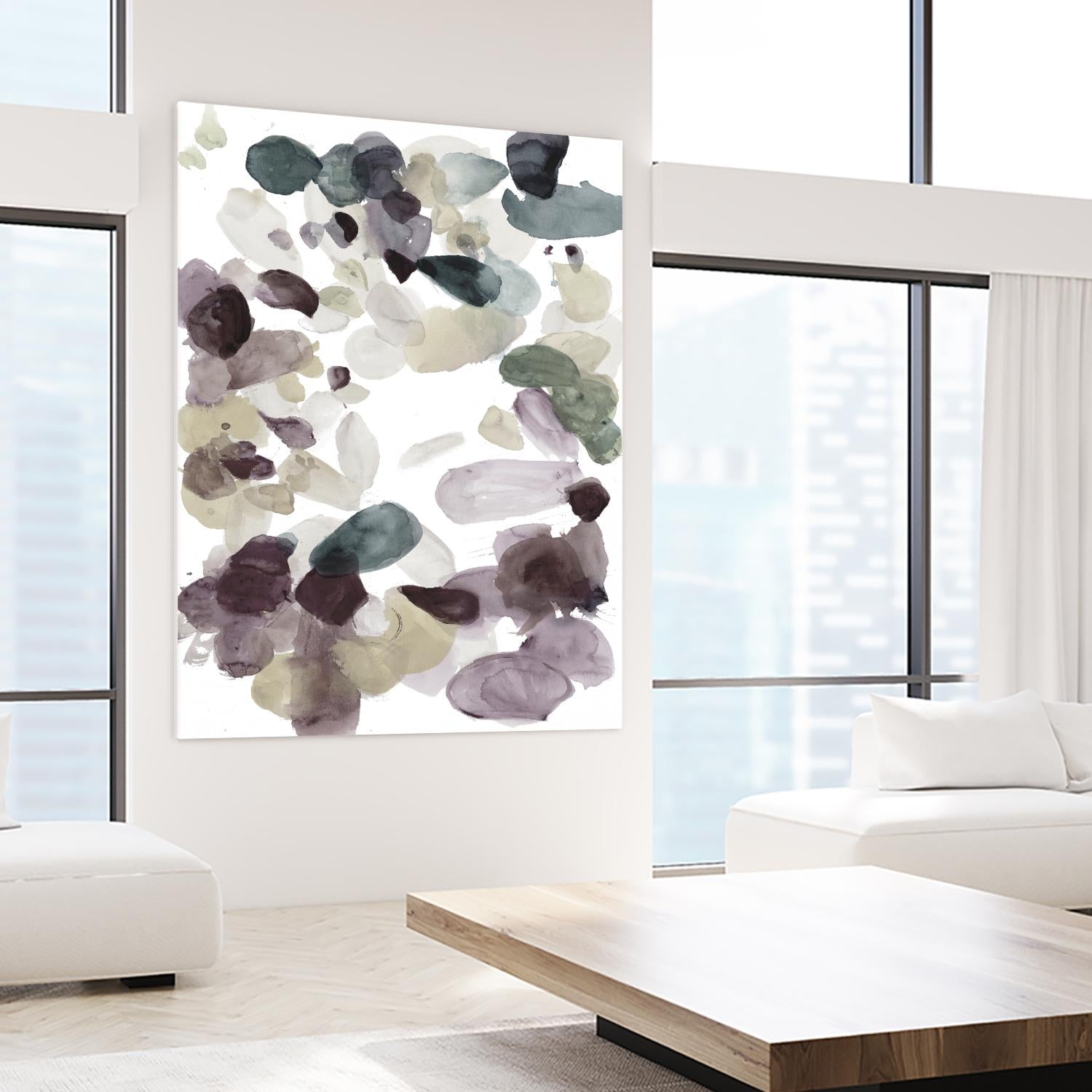 Butterfly Dance in Neutral D by Allyson Fukushima on GIANT ART - pink abstract