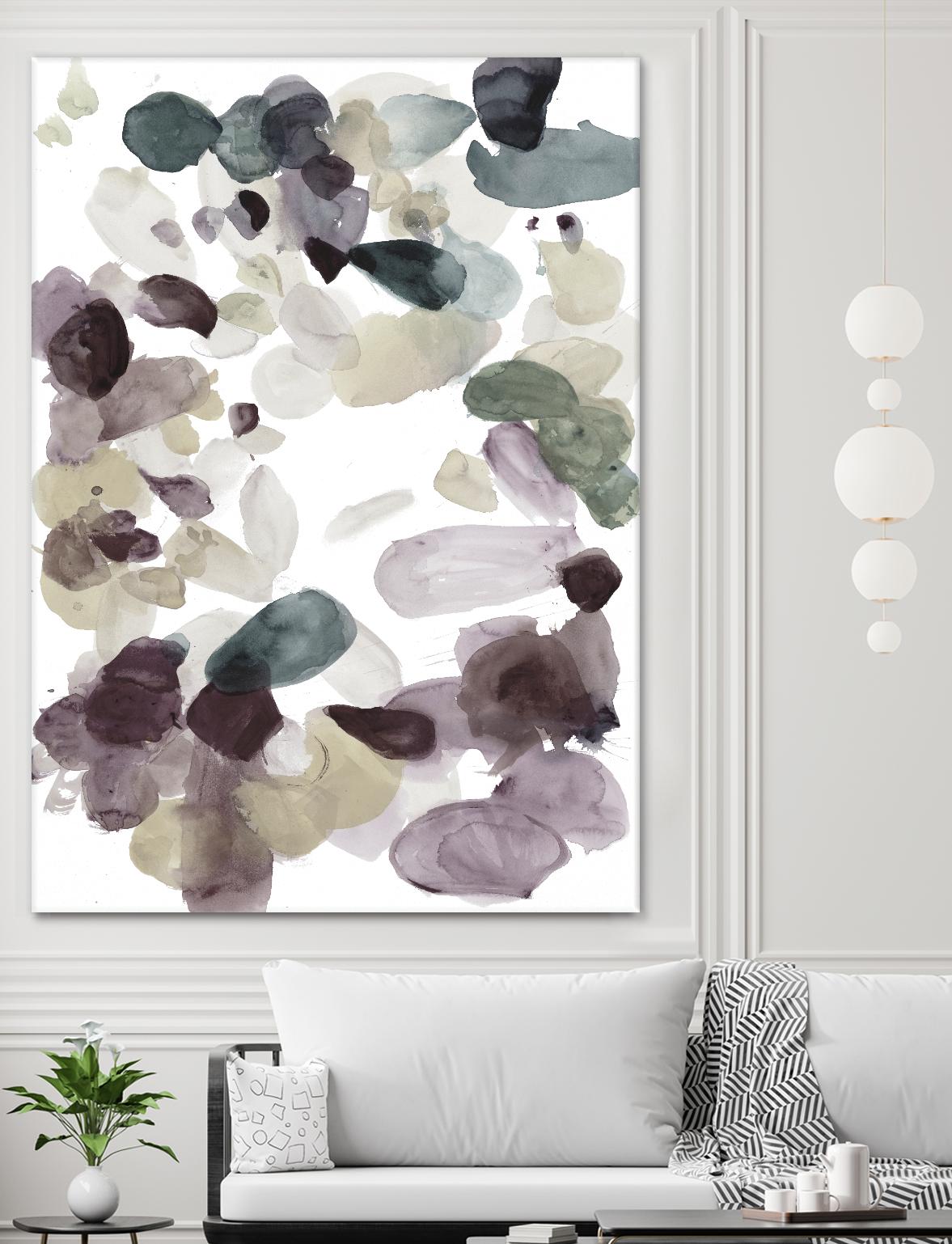 Butterfly Dance in Neutral D by Allyson Fukushima on GIANT ART - pink abstract